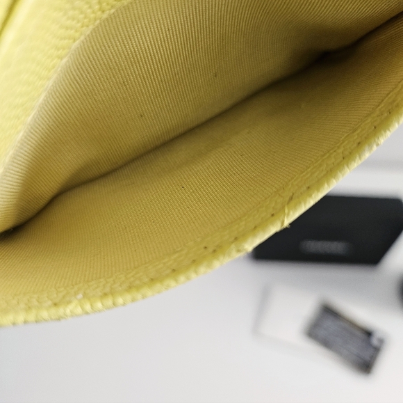 Chanel Yellow Caviar Leather Card Holder - Picture 8 of 9